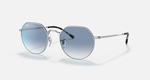 RAY-BAN JACK POLISHED SILVER/BLUE, 53