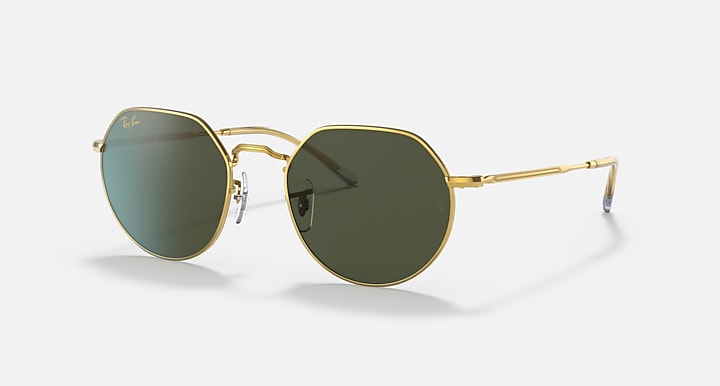 RAY-BAN JACK POLISHED GOLD/GREEN, 51