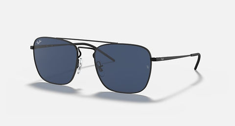 RAY-BAN RB3588 MATTE RUBBER BLACK/DARK BLUE, 55