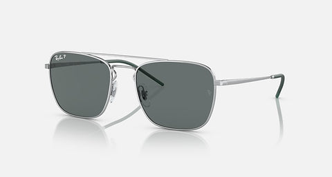 RAY-BAN RB3588 POLISHED SILVER/GREY, 55