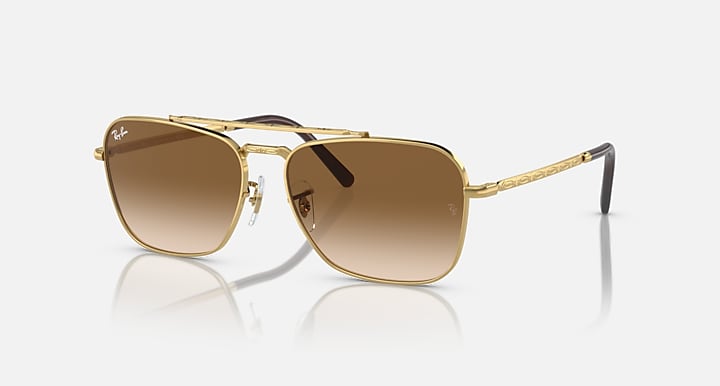 RAY-BAN NEW CARAVAN POLISHED ARISTA GOLD/LIGHT BROWN, 58