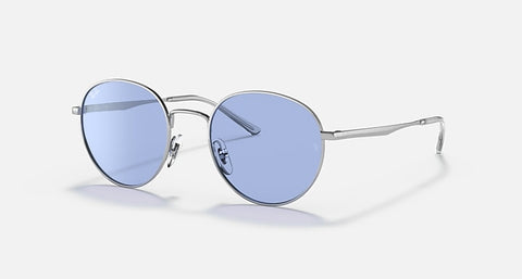 RAY-BAN RB3681 POLISHED SILVER/BLUE CLASSIC, 50