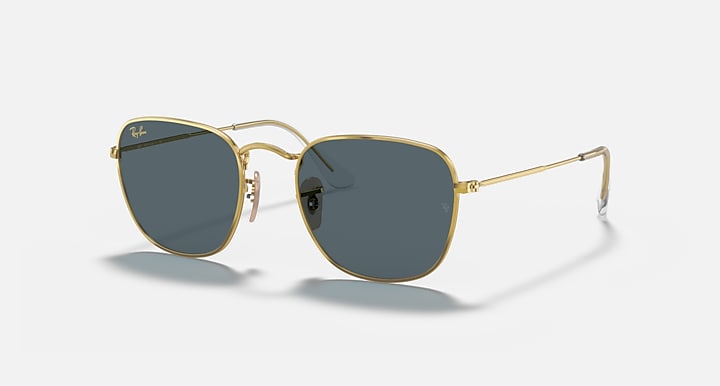 RAY-BAN  FRANK FRAME GOLD /BLUE SUNGLASSES, 51