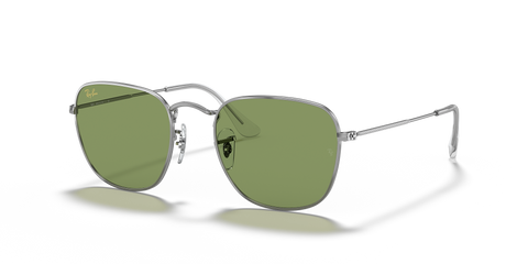 RAY-BAN FRANK LEGEND GOLD FRAME POLISHED SILVER, LENSES BOTTLE GREEN, 52