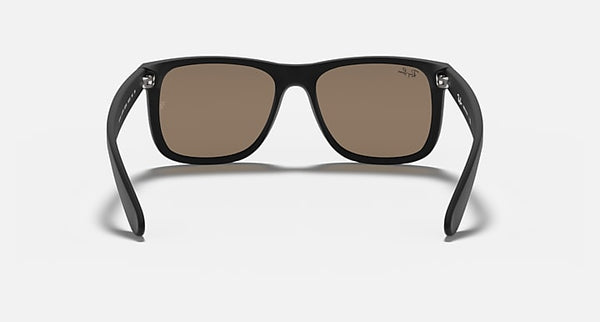 RAY-BAN JUSTIN COLOR MIX Matte Rubber Black/Gold Mirror, 54