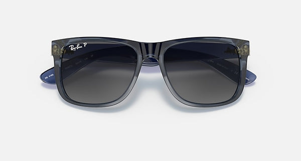 RAY-BAN JUSTIN CLASSIC Polished Transparent Blue/Grey, 54