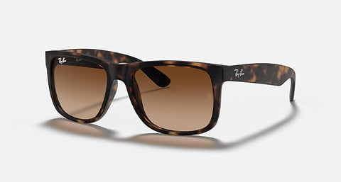 RAY-BAN JUSTIN CLASSIC MATTE HAVANA/DARK BROWN, 54