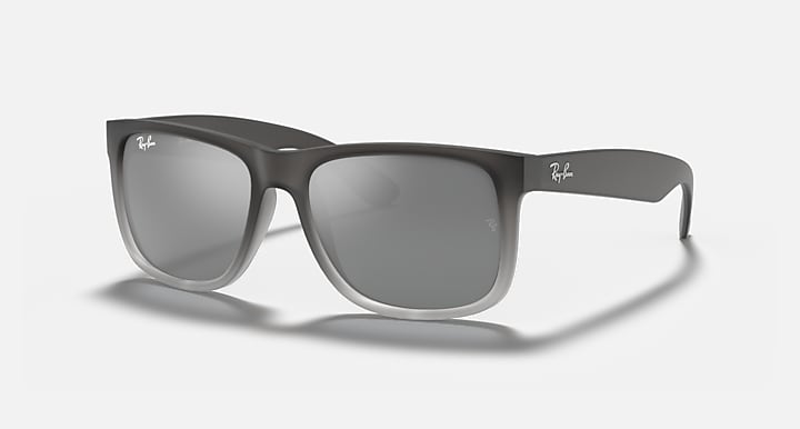 RAY-BAN JUSTIN CLASSIC MATTE GREY/GREY GRADIENT, 51