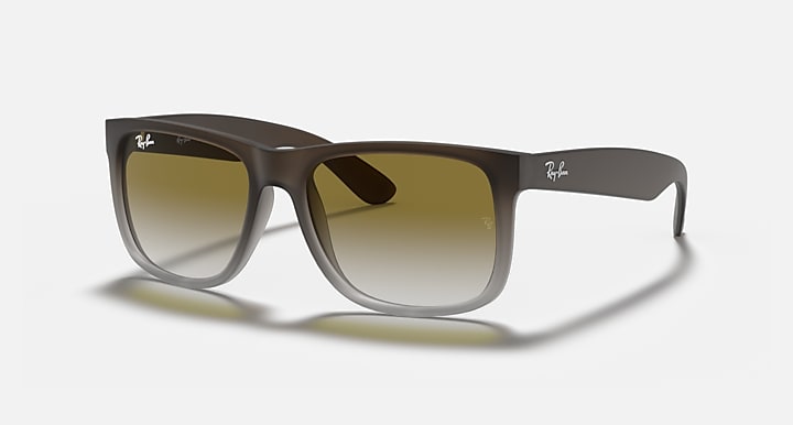 RAY-BAN JUSTIN CLASSIC MATTE BROWN/GREEN GRADIENT, 51