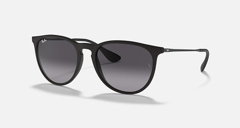 RAY-BAN ERIKA CLASSIC MATTE RUBBER BLACK/GREY, 57