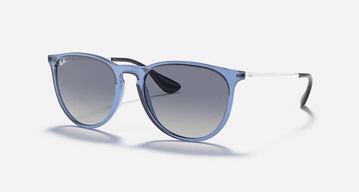 RAY-BAN ERIKA COLOR MIX POLISHED TRANSPARENT BLUE/BLUE GRADIENT, 54