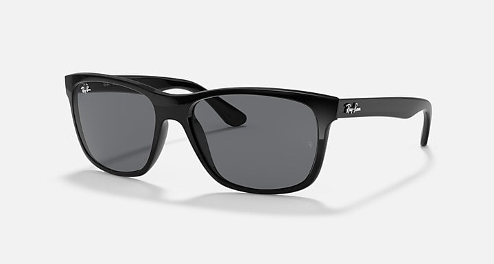 RAY-BAN RB4181 POLISHED BLACK/DARK GREY, 57