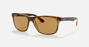 RAY-BAN RB4181 POLISHED LIGHT HAVANA/B-15 BROWN, 57