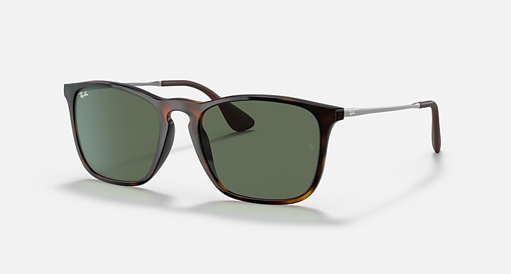 RAY-BAN CHRIS POLISHED LIGHT HAVANA/DARK GREEN, 54