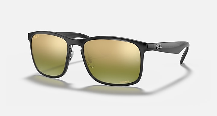 RAY-BAN RB4264 CHROMANCE POLISHED GREY/GREEN CHROMANCE, 58