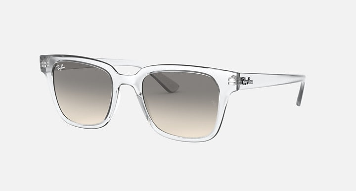 RAY-BAN RB4323 POLISHED TRANSPARENT/LIGHT GREY GRADIENT, 51