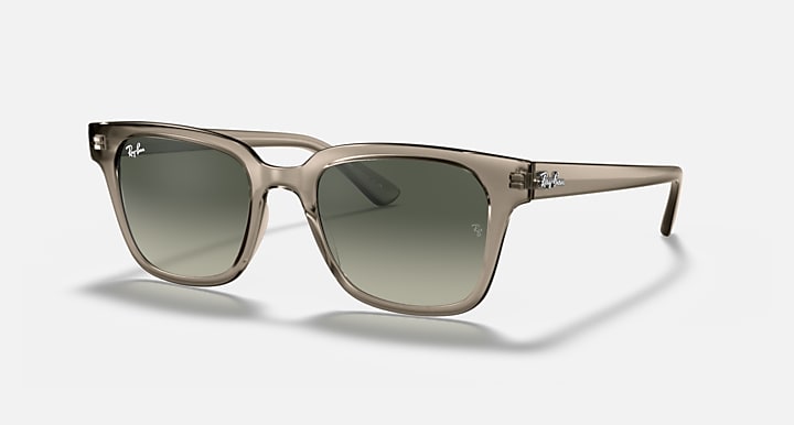 RAY-BAN RB4323 POLISHED TRANSPARENT GREY/GREY GRADIENT, 51