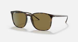 RAY-BAN RB4387 POLISHED LIGHT HAVANA/B-15 BROWN, 56