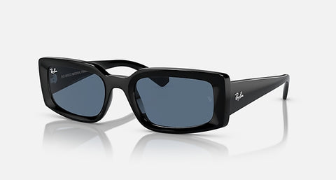 RAY-BAN KILIANE BIO-BASED POLISHED BLACK/DARK BLUE, 54