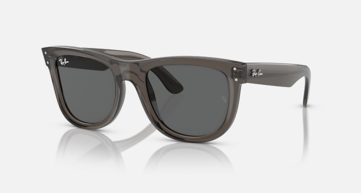 RAY-BAN WAYFARER REVERSE POLISHED TRANSPARENT DARK GREY/DARK GREY,50