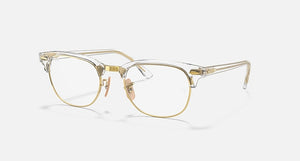 RAY-BAN CLUBMASTER OPTICS POLISHED TRANSPARENT, 49