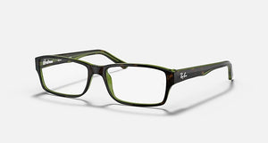 RAY-BAN RB5169 OPTICS POLISHED HAVANA ON GREEN, 52