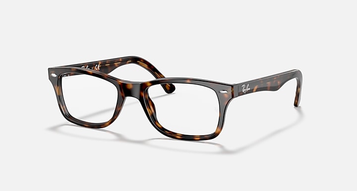 RAY-BAN RB5228 OPTICS POLISHED DARK HAVANA,53