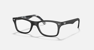 RAY-BAN RB5228 OPTICS MATTE BLACK/CLEAR, 50