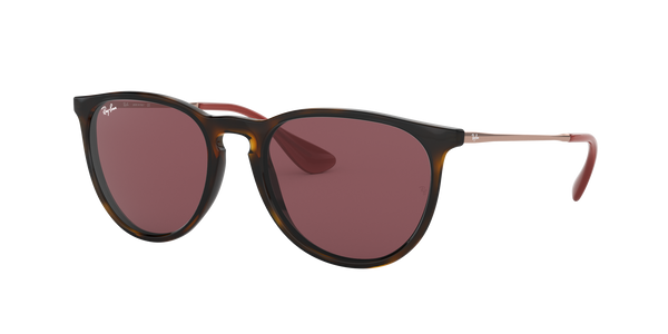 RAY-BAN ERIKA CLASSIC Sunglasses in Havana and Dark Violet 54