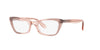 RAY-BAN LADY BURBANK OPTICS POLISHED STRIPED PINK/CLEAR, 51