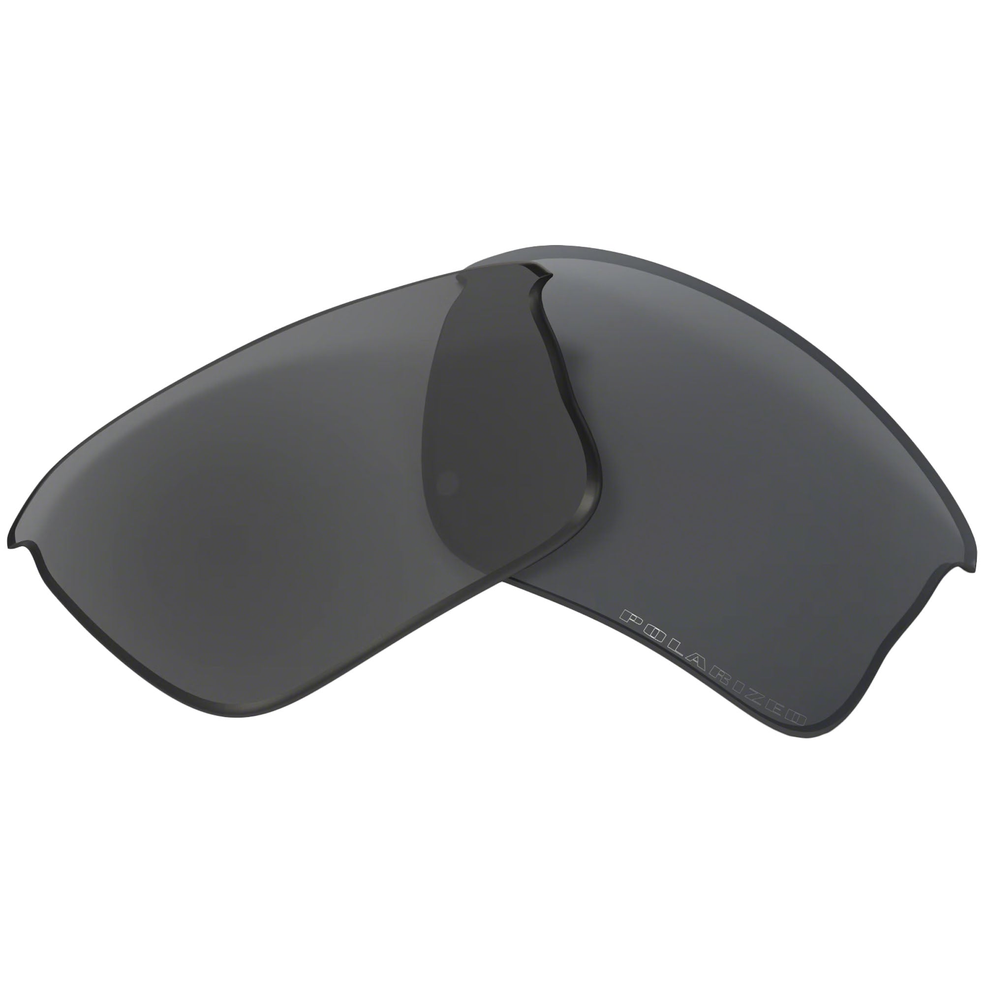 OAKLEY FLAK JACKET XLJ LOW BRIDGE FIT RECTANGULAR REPLACEMENT SUNGLASS LENSES, BLACK POLARIZED, 63