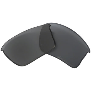 OAKLEY FLAK JACKET XLJ LOW BRIDGE FIT RECTANGULAR REPLACEMENT SUNGLASS LENSES, BLACK POLARIZED, 63