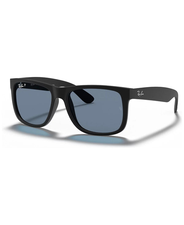 RAY-BAN JUSTIN CLASSIC Polarized Matte Rubber Black/Dark Blue, 54