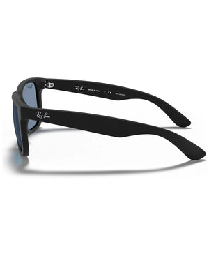 RAY-BAN JUSTIN CLASSIC Polarized Matte Rubber Black/Dark Blue, 54