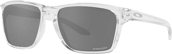 OAKLEY MEN'S SYLAS RECTANGULAR SUNGLASSES, POLISHED CLEAR/PRIZM BLACK, OO9448 57