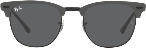 RAY-BAN CLUBMASTER METAL SQUARE SUNGLASSES, GREEN ON BLACK/DARK GREY, RB3716 51