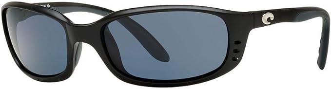 COSTA DEL MAR MEN'S BRINE READERS OVAL SUNGLASSES, MATTE BLACK/GREY C-580P, 59