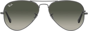 RAY-BAN CLASSIC AVIATOR SUNGLASSES, GUNMETAL/GREY GRADIENT, RB3025 62