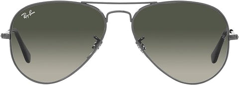 RAY-BAN CLASSIC AVIATOR SUNGLASSES, GUNMETAL/GREY GRADIENT, RB3025 55