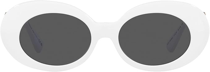 VERSACE WOMAN SUNGLASSES WHITE FRAME, DARK GREY LENSES, 54