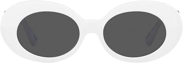 VERSACE WOMAN SUNGLASSES WHITE FRAME, DARK GREY LENSES, 54