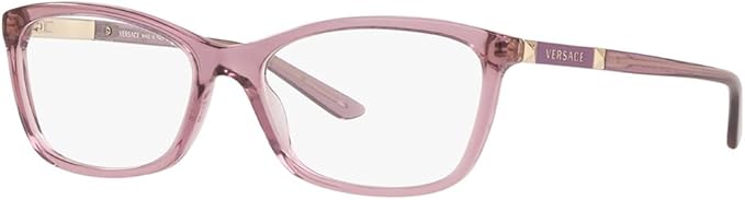 VERSACE VE 3315 5357 TRANSPARENT VIOLET PLASTIC CAT EYE EYEGLASSES 54