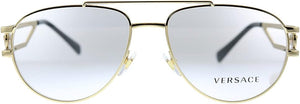 Versace VE 1269 Metal Womens Aviator Optical Eyeglasses Gold 57mm