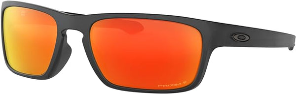 OAKLEY MEN'S SLIVER STEALTH SQUARE SUNGLASSES, MATTE BLACK/RUBY IRIDIUM POLARIZED, OO9408 56