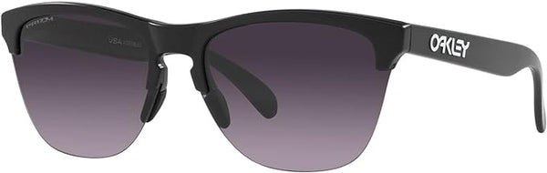 OAKLEY MEN'S FROGSKINS LITE SQUARE SUNGLASSES, MATTE BLACK/PRIZM GREY GRADIENT, OO9374 63