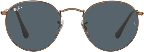 RAY-BAN ROUND METAL SUNGLASSES, ANTIQUE COPPER/BLUE, RB3447 50