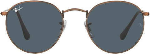 RAY-BAN ROUND METAL SUNGLASSES, ANTIQUE COPPER/BLUE, RB3447 47