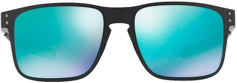 OAKLEY MEN'S HOLBROOK METAL SQUARE SUNGLASSES, MATTE BLACK/JADE IRIDIUM, OO4123 55