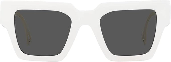 VERSACE WOMAN SUNGLASSES WHITE FRAME, DARK GREY LENSES, 50