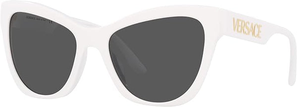 VERSACE WOMAN SUNGLASSES WHITE FRAME, DARK GREY LENSES, 56